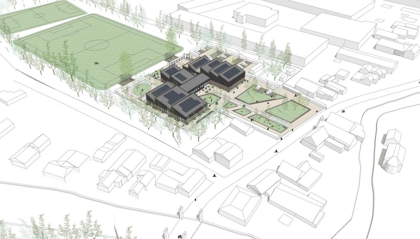 Bovenaanzicht ontwerp Huis van Ten Post