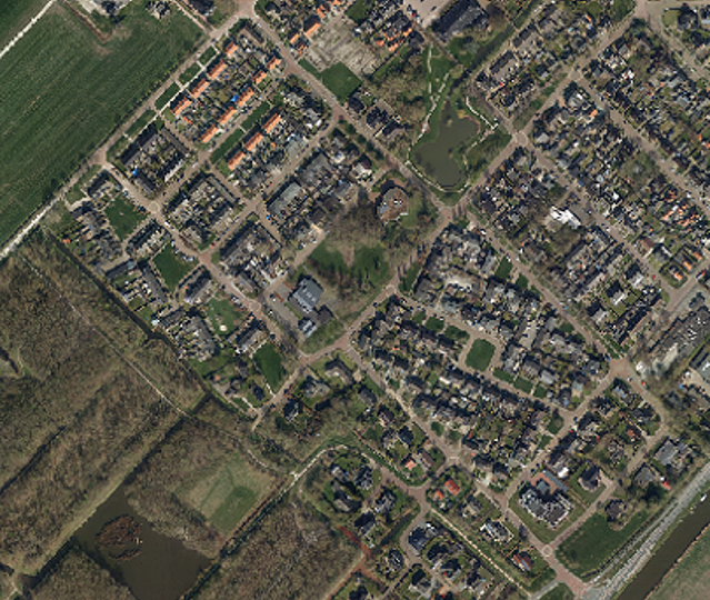 Luchtfoto Ten boer