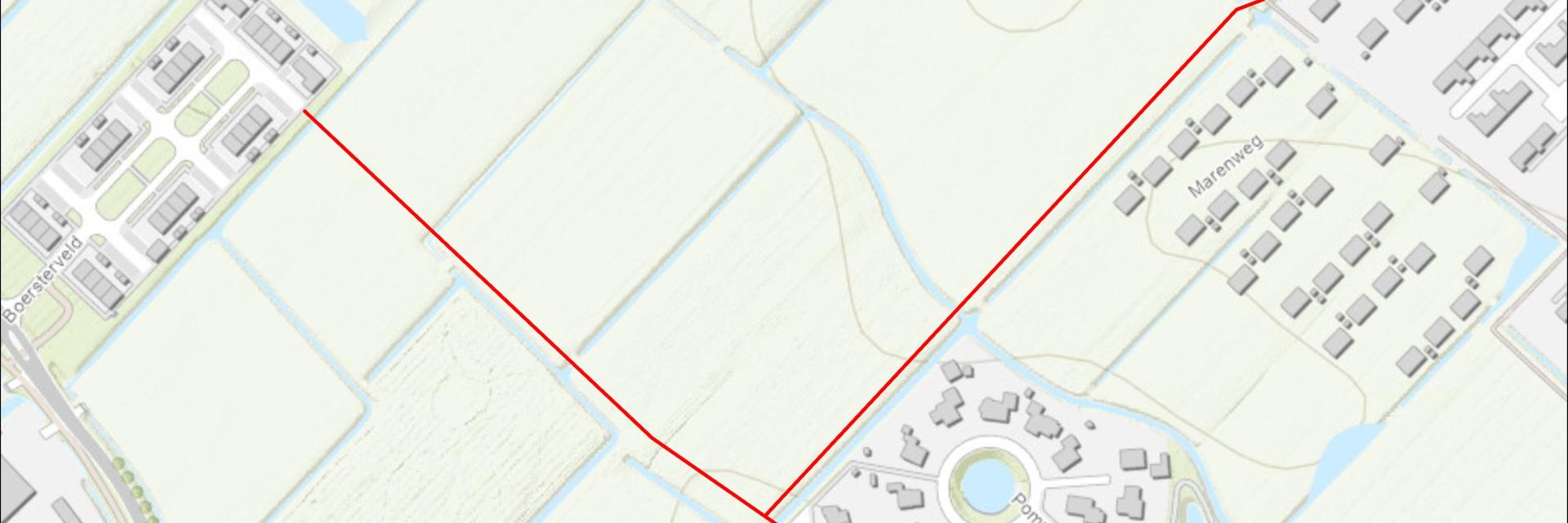 wandelroute van Tenboersterveld nar het dorp
